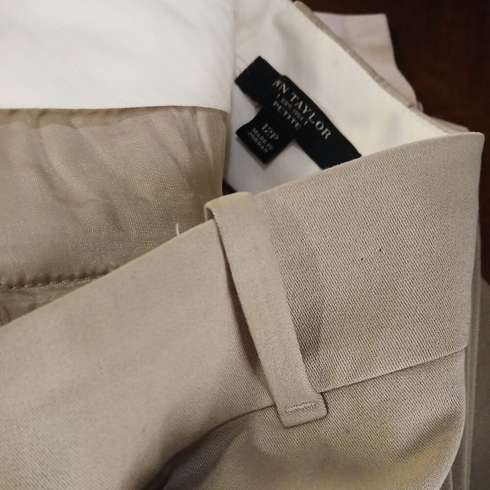 ANN TAYLOR Tan Wide Leg Dress Trousers - Picture 5 of 10